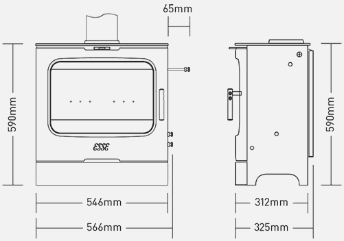 ESSE 175F 5kW Stylish Wood Burning Stove for Cozy Living Spaces - The Stove Depot IE