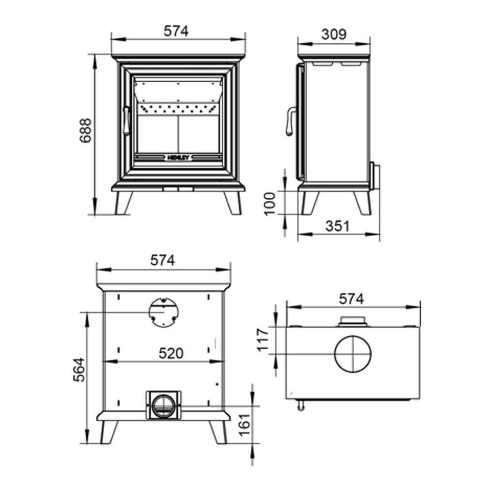 Elmwood 6.7 kW Versatile Multi-Fuel Stove - The Stove Depot IE