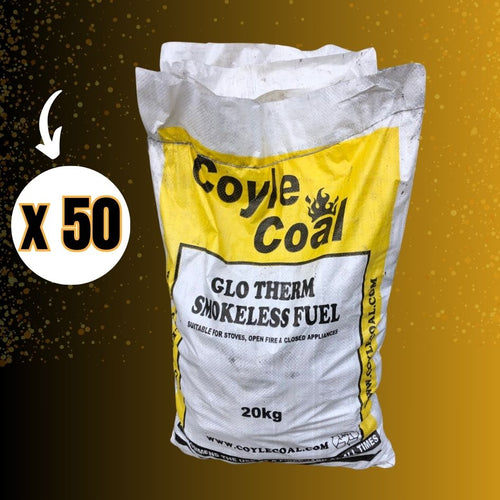 1 Tonne of Glo Therm Smokeless Coal 50 x 20kg Bags