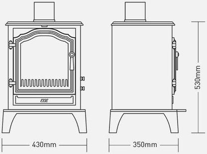 Elegant ESSE 500 5kW Wood Burning Stove - Perfect for Cozy Evenings - The Stove Depot IE