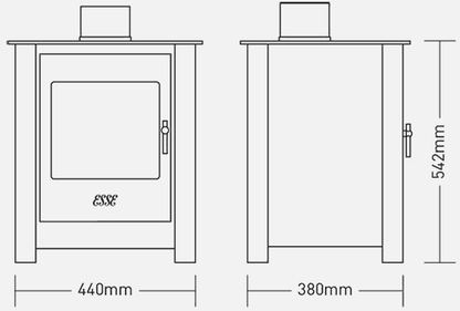 ESSE 525 Stylish 5kW Wood Burning Stove for Cozy Warmth - The Stove Depot IE