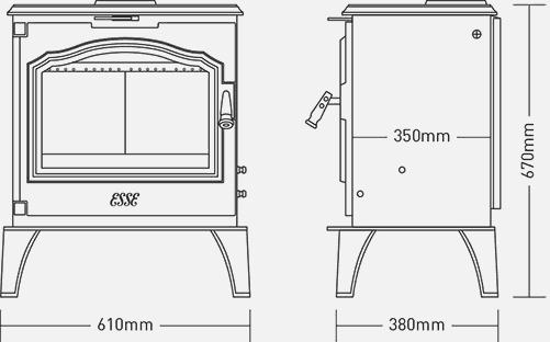 ESSE 705 9.6kW Elegant Wood Burning Stove for Cozy Warmth - The Stove Depot IE