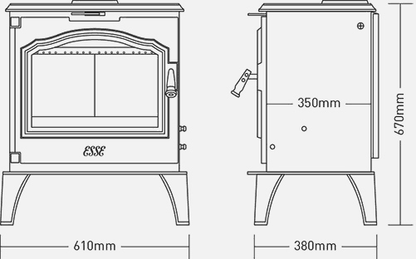 ESSE 705 9.6kW Elegant Wood Burning Stove for Cozy Warmth - The Stove Depot IE