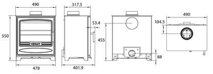 Sleek Matt Black Ascot 8kW Multi-Fuel Stove: Elevate Your Space with Style and Warmth! - The Stove Depot IE