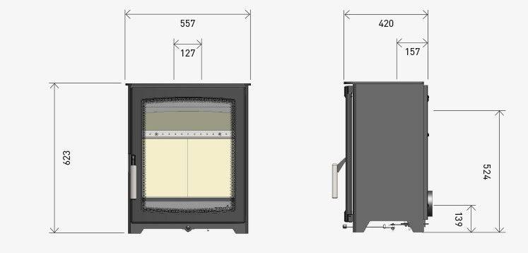 Eco-Friendly Parkray Aspect 6 Wood Burning Stove - The Stove Depot IE