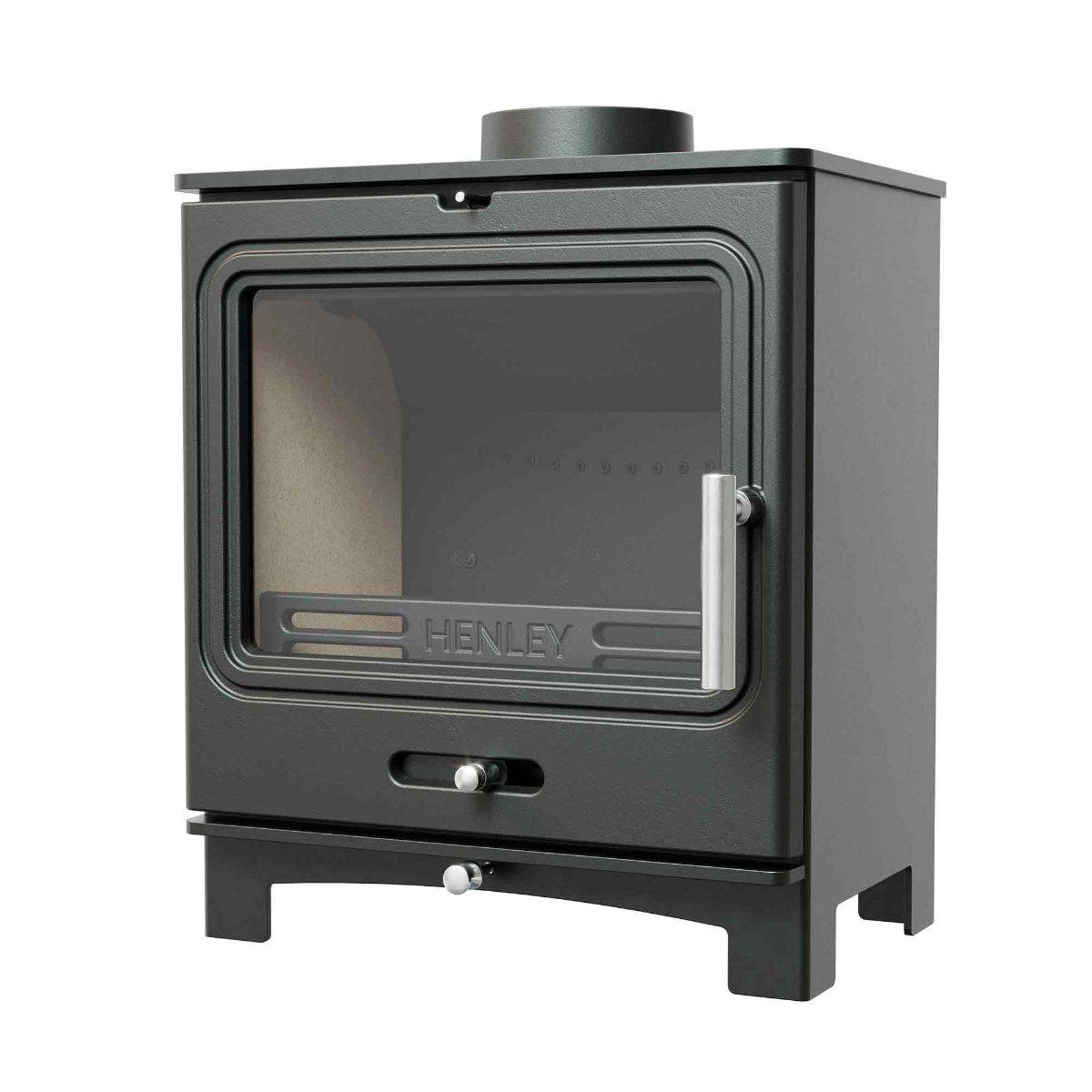 Sleek Matt Black Ascot 5kW Multi-Fuel Stove: Style and Warmth Combined - The Stove Depot IE