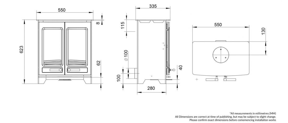 Elegantly Designed Henley Hampton 5kW Wood Stove for Cozy Warmth - The Stove Depot IE