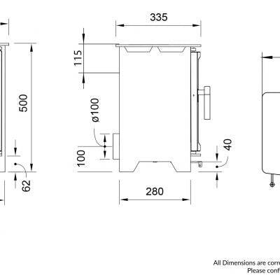 Eco-Friendly Leaf 5kW Wood Burning Stove - The Stove Depot IE