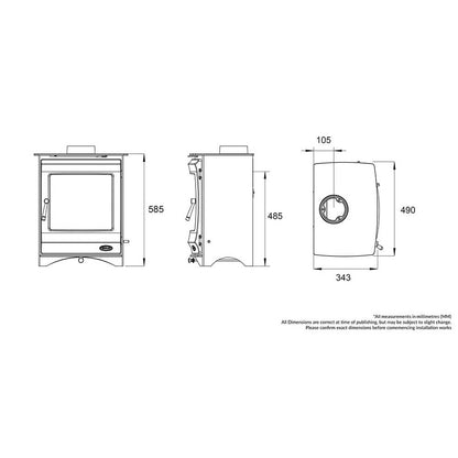 Elcombe 5kW - Multi Fuel (Eco & Defra) - The Stove Depot IE