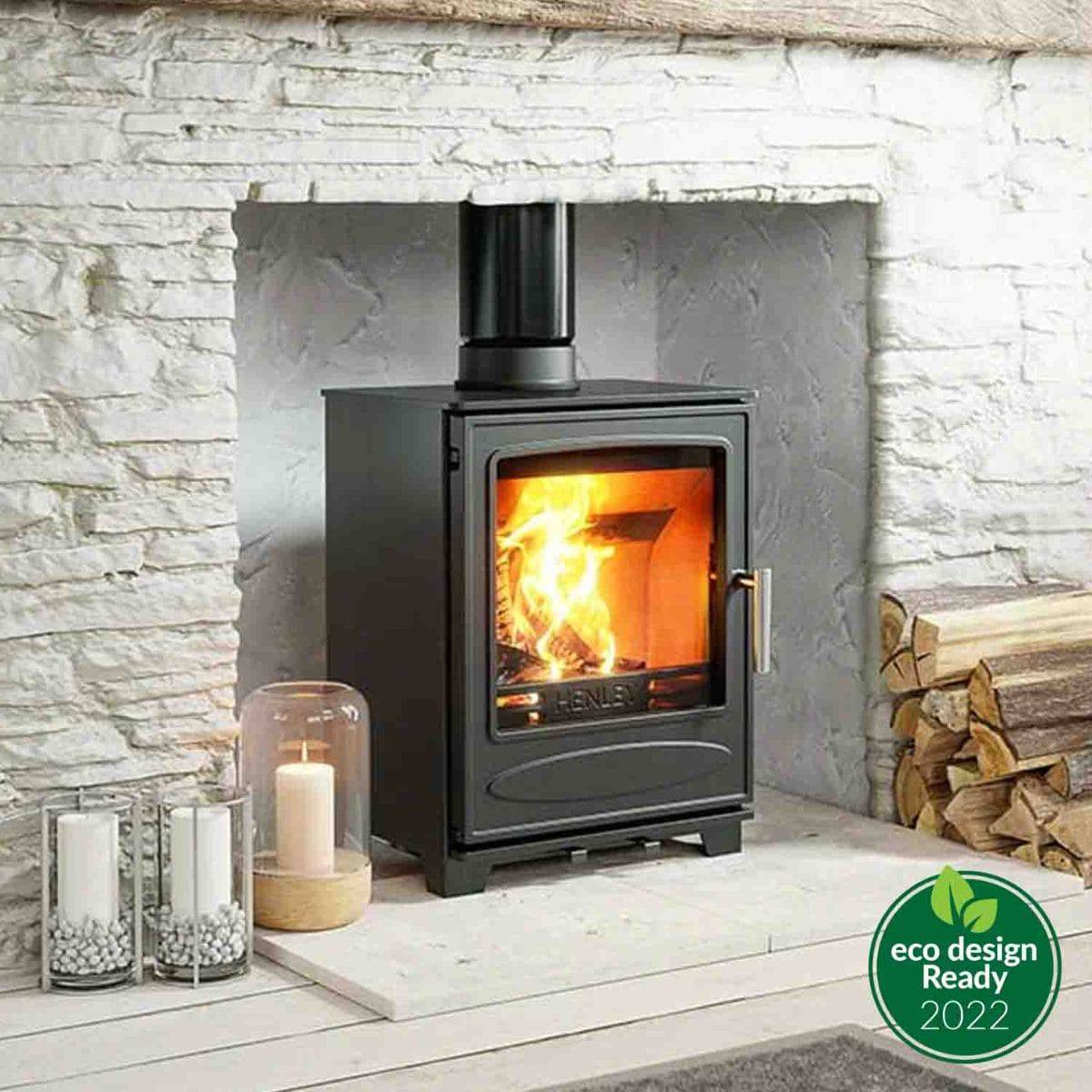 Sleek Matt Black Ascot 5kW Multi-Fuel Stove: Style and Warmth Combined - The Stove Depot IE