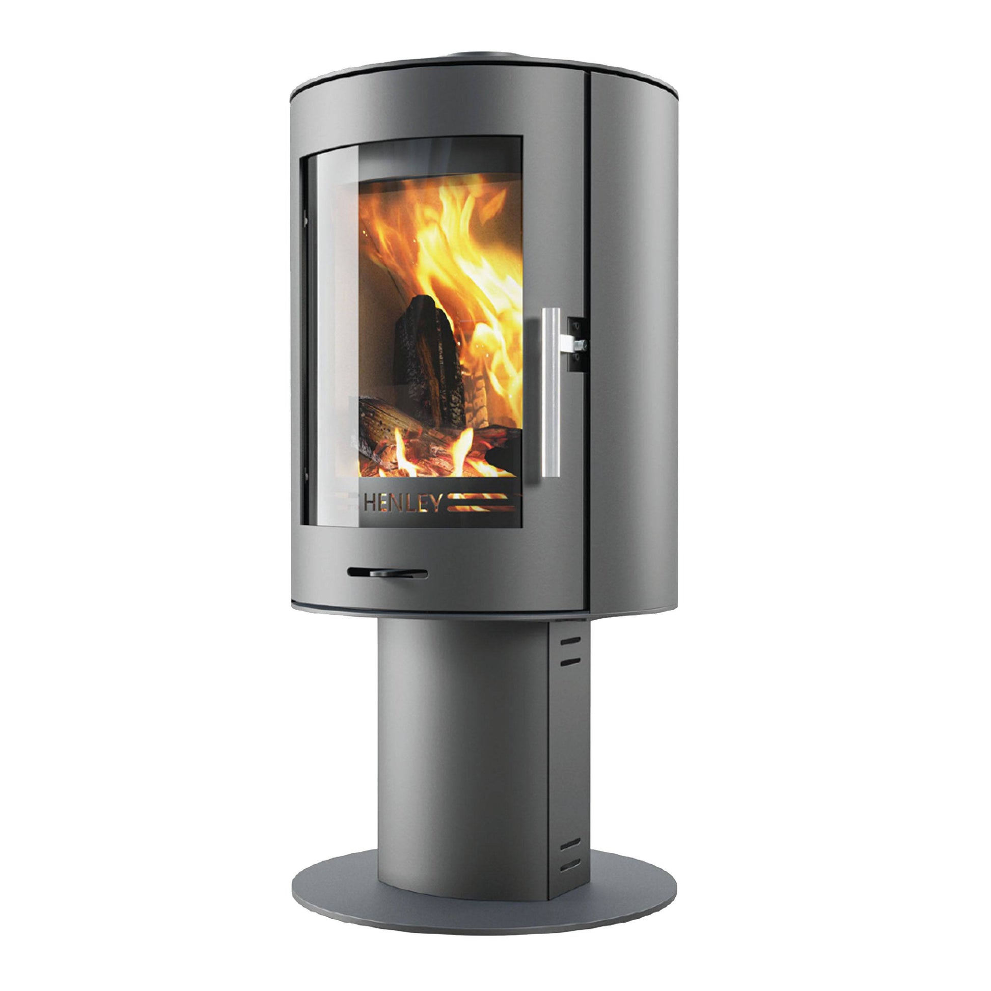 Geneva Cylinder 5Kw Wood Burning Pedestal stove - The Stove Depot IE