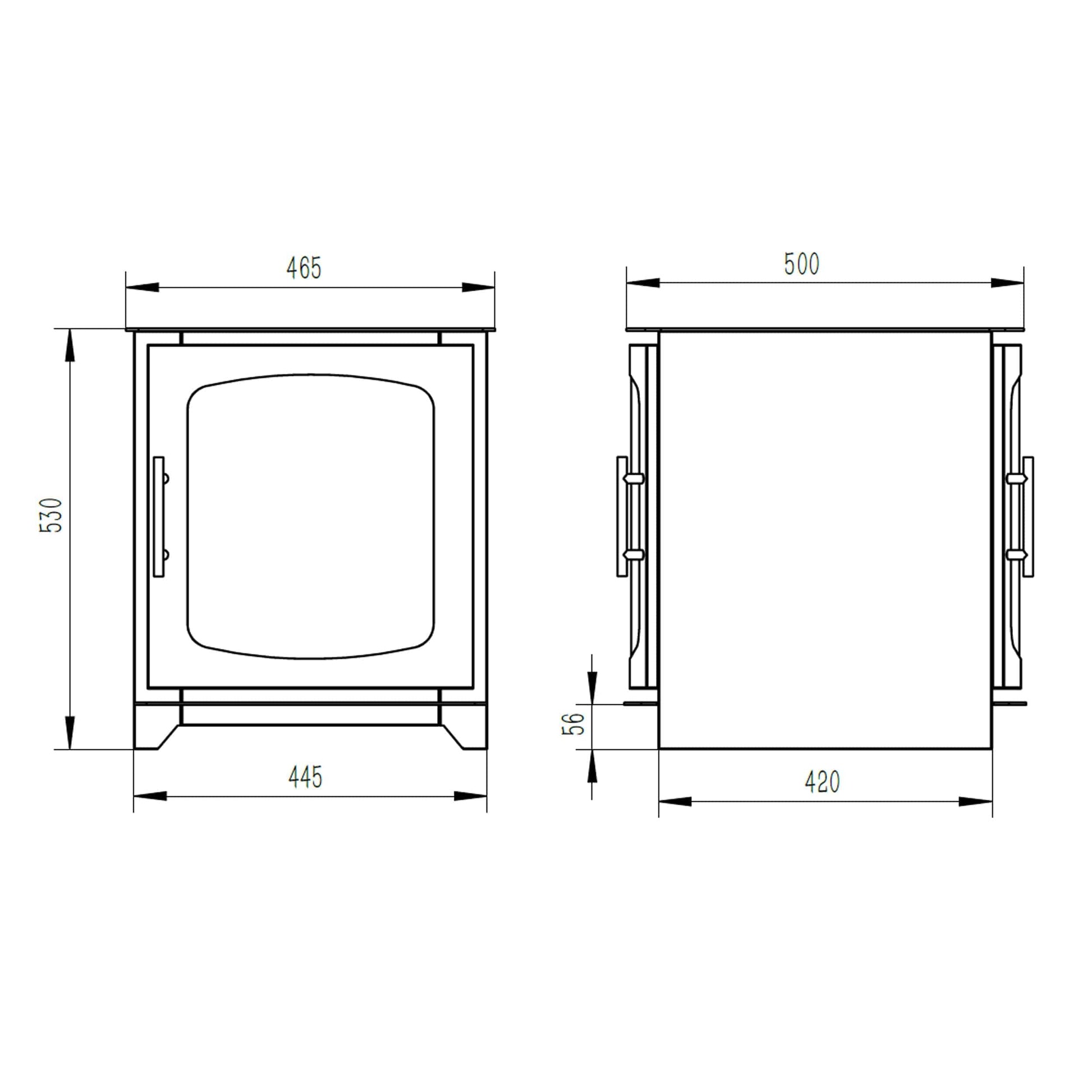 Bio-Ethanol Hazelwood Double Side - The Stove Depot IE