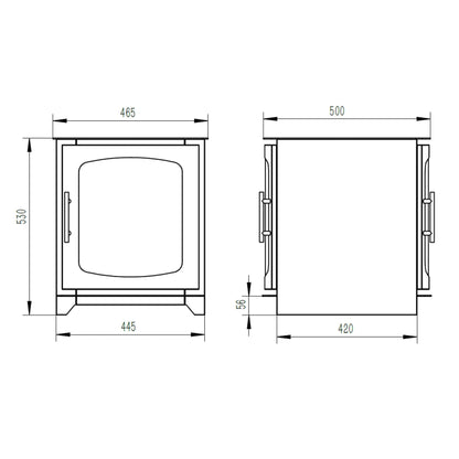 Bio-Ethanol Hazelwood Double Side - The Stove Depot IE