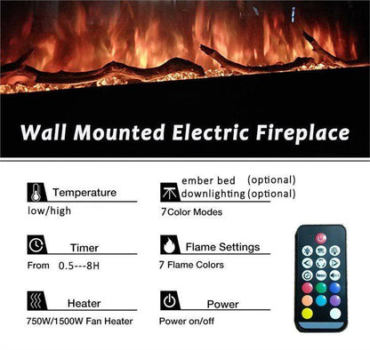 Stunning 50" Firewave Wall-Mounted Electric Fireplace - The Stove Depot IE