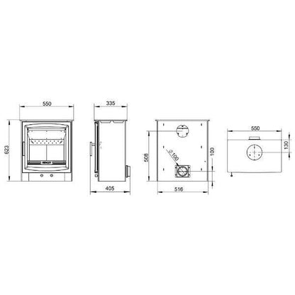 Burnbright 6.7kW Versatile Multi-Fuel Stove for Cozy Warmth - The Stove Depot IE