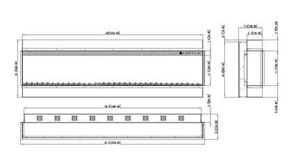 EZEE GLOW 60'' Celestial Built-In Electric Fireplace: Transform Your Space with Warmth and Elegance - The Stove Depot IE