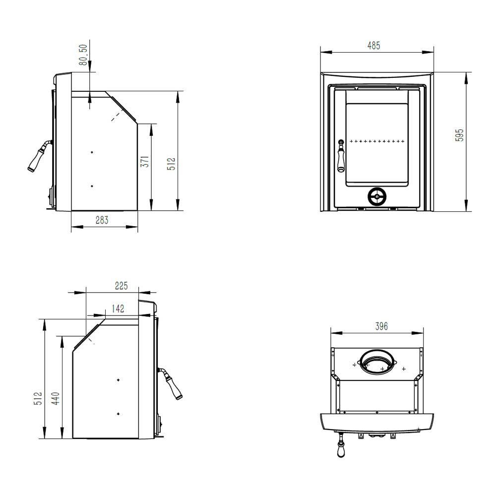 Muckross Insert 4.6kW Multi Fuel (Eco + Defra) - The Stove Depot IE