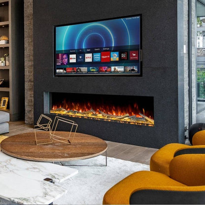 Elegant ELLERE EL180R Built-In Electric Fireplace for Cozy Ambiance - The Stove Depot IE