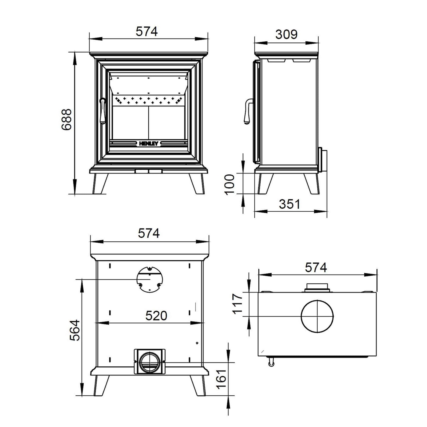 Elmwood 5kW Woodburning (Eco) - The Stove Depot IE