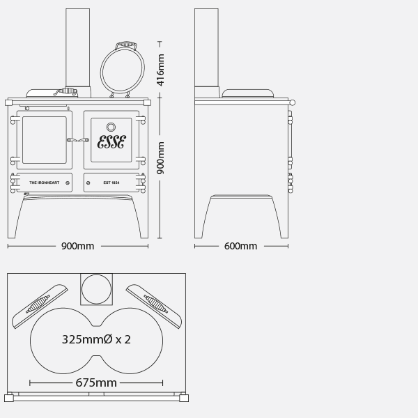 ESSE Ironheart Rustic Wood-Fired Cooking Stove - The Stove Depot IE