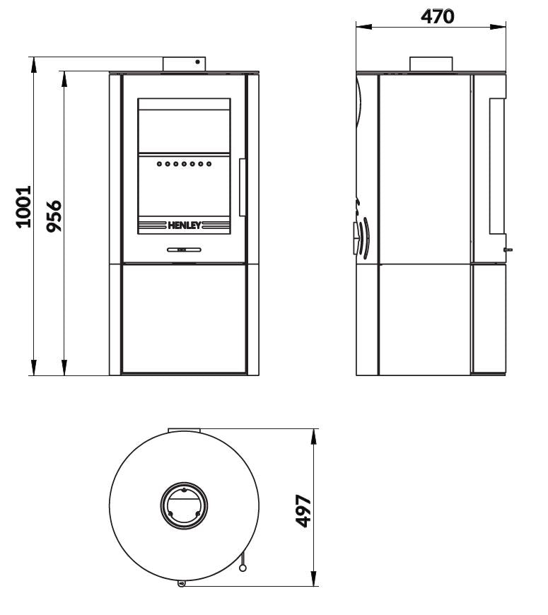 Eco-Friendly 5kW Geneva Wood Burning Log Store