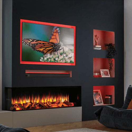 Infinity 1500e DEEP Ecoflame Electric Fireplace - Experience Cozy Elegance - The Stove Depot IE