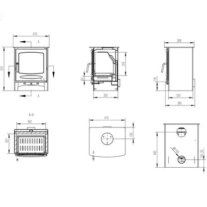 Sherwood 7kW Multi Fuel (Eco) - The Stove Depot IE