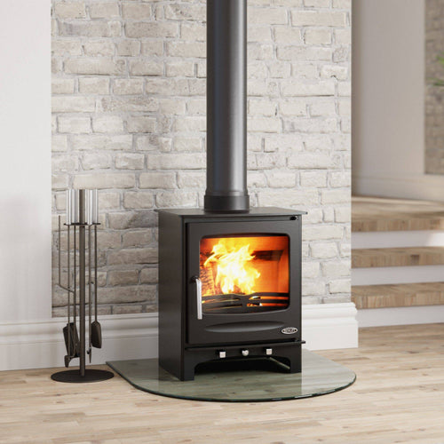 Eco-Friendly Sherwood 7kW Multi-Fuel Stove with Optional Logbox - The Stove Depot IE