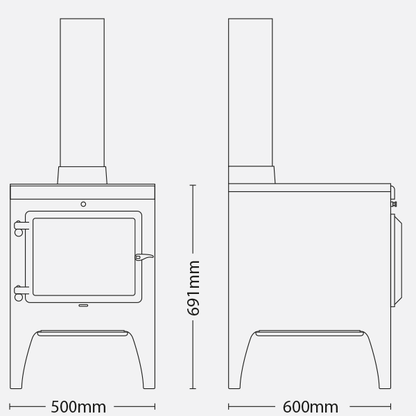 ESSE Warmheart 'S' Cozy Wood-Fired Stove - The Stove Depot IE